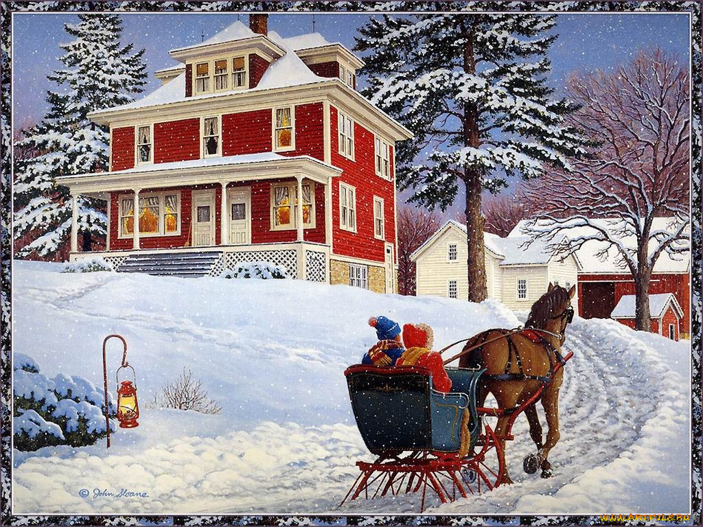 Christmas johns. Художник Джон Слоан Рождество. John Sloane зима. Художник-реалист John Sloane. Художник John Sloane Dimensions.